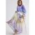 Bloemen chiffon col maxi jurk