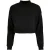 Urban Classics Ladies Cropped Oversized Sweat High Neck Crew Black