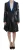 Zwart Blazer Rok Kostuum Blauwe Contrast