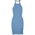 Urban Classics Dames ribgebreide halter hals jurk