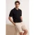 TRENDYOL MAN Heren Zwart Effen Kort Regular fit Poloshirts