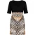 Elegante jurk met zebraprint en contrasterende details