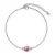 Geboortesteen armbanden – Zilver en roze