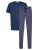 Mey Pyjama kort ‘Tie Minimal’  donkerblauw