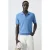 Mango Man regular fit gebreide polo – middenblauw