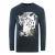 Cavalli Class Tiger Silhouet Logo Marinesblauwe Sweatshirt