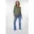 EsQualo Sweater Basic Shoulder Pads Leaf Green