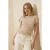 TRENDYOLMİLLA Dames Beige Effen Kort Getailleerd Blouses