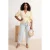 Trendyol Curve Dames Geel Geruit Kort Relaxed fit Grote maten Blouses