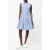 French Connection Tiered Stripe Poplin Dress S Blue/white