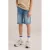 WE Fashion Blue Ridge denim loose short medium blue denim