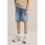 WE Fashion Blue Ridge denim loose short medium blue denim