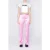 Bimba y Lola Bubble Gum Pink Straight-cut Satin-effect Suit Pant