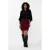 EsQualo Skirt Overlap Suedine Wine Red