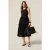 Oltre Flared Dress In Broderie Anglaise Lace Black