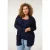 Miss Etam Plus fijngebreid vest Senna donkerblauw