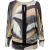 Abstracte top met lange mouwen en contrasterend paneeldetail.
