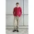Comfort Fit Lange Mouw Knop Kraag T-Shirt