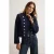 TRENDYOLMİLLA Dames Donkerblauw Effen Lang, Regular fit Winter- Jassen