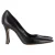 Christian Dior Vierkante Neus Pumps in Zwart Leer