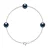 TRIO armband kralen Freshwater 89mm Zwarte Ronde 925