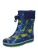 BECK Regenlaarzen ‘Mini Dino’  blauw / mosterd / lichtgroen / vuurrood / wit