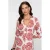 Geisha gebloemde blousejurk rood