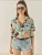 Bianco Lucci Blouse  donkerbeige / azuur / donkerbruin / mintgroen