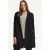 Plus Basics lange blazer van travelstof zwart