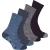 Sock Snob 4 Paar Heren Antislip Pantoffel Gezellige Sokken – Grijs Blauw