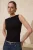TRENDYOLMİLLA Dames Zwart Effen Mouwloos Getailleerd Blouses