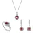 Orphelia ‘Bristol’ Dames 925 Sterling Zilveren Set: Ketting + Oorbellen + Ring – Zilver SET-7579/P