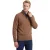 A Fish Named Fred halfzip trui effen bruin slim fit