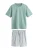 Next Pyjama kort  lichtgrijs / groen / wit