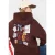 TRENDYOLMİLLA Dames Bruin Grafisch Lang Oversized Sweatshirts