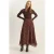 Hoge Taille Maxi Chiffon Geruite Rok