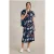 White Stuff Rua Jersey Shirt Dress Navy Print