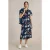 White Stuff Rua Jersey Shirt Dress Navy Print