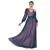 Lange jurk met v-hals dames Goddiva Dobby
