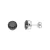 Ronde en zwarte zirkoniumoxiden Muurnagels 8mm Zilver 925 – All Black 8
