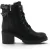 Mustang Dames Zwarte Winterlaarzen met warme hak en veters – M0122001