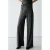Mango straight leg geruite broek – antraciet