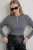 Knop Gedetailleerde Ronde Hals Sweater