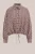 WE Fashion – Dames cropped blouse met drawstring – Regular fit – Bordeauxrood – Katoen –
