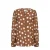 Wasabiconcept blousetop met stippen bruin