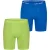 Happy Shorts Heren boxershorts met lange pijpen boxer briefs neon lime groen/blauw