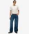 Organic Cotton Mid Rise Wide Leg Jeans Blue