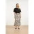 Smashed Lemon Midi-rok met zebra print off-white/zwart |
