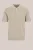 WE Fashion – Heren regular fit polo met structuur – Regular fit – Beige – Biologisch katoen –