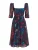 GODDIVA Jurk  blauw / rood / zwart